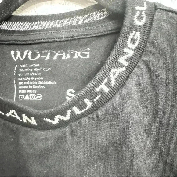 Wu-Tang Clan Shirt W Logo Embroidered SS Spellout Collar Cotton Men’s Size Small - Picture 6 of 6